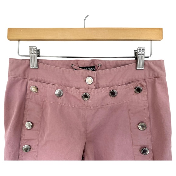Dolce & Gabbana Vintage Pink Button Down Sailor Pants Jeans Size Italy 40 US 4 - Picture 3 of 16